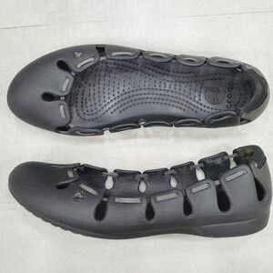 Crocs Springi ballet flats women's 11 black elastic edge casual shoes